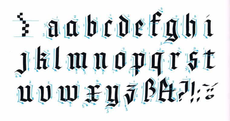 Инструкция по написанию красивого готического шрифта